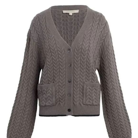 Favorite Daughter Cable-Wool Blend Cardigan L - Picture 1 of 10